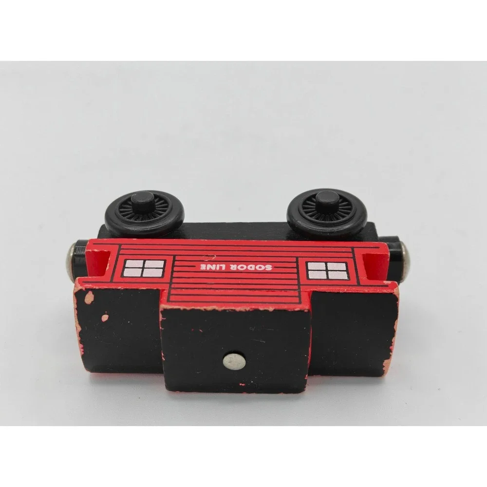 Thomas & Friends Wooden‎ Railway Sodor Line Caboose Red Black Magnetic Train Car